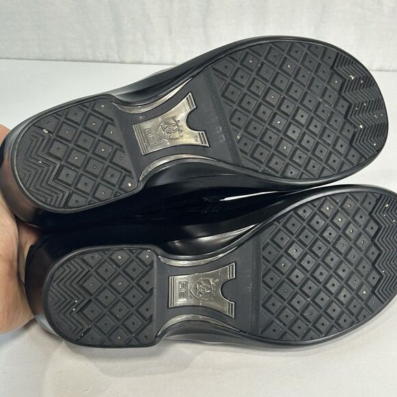 Ariat Sutter Black Leather Wedge Women’s Work Slip-On Clogs Loafers Sz 8.5 B - Picture 5 of 8